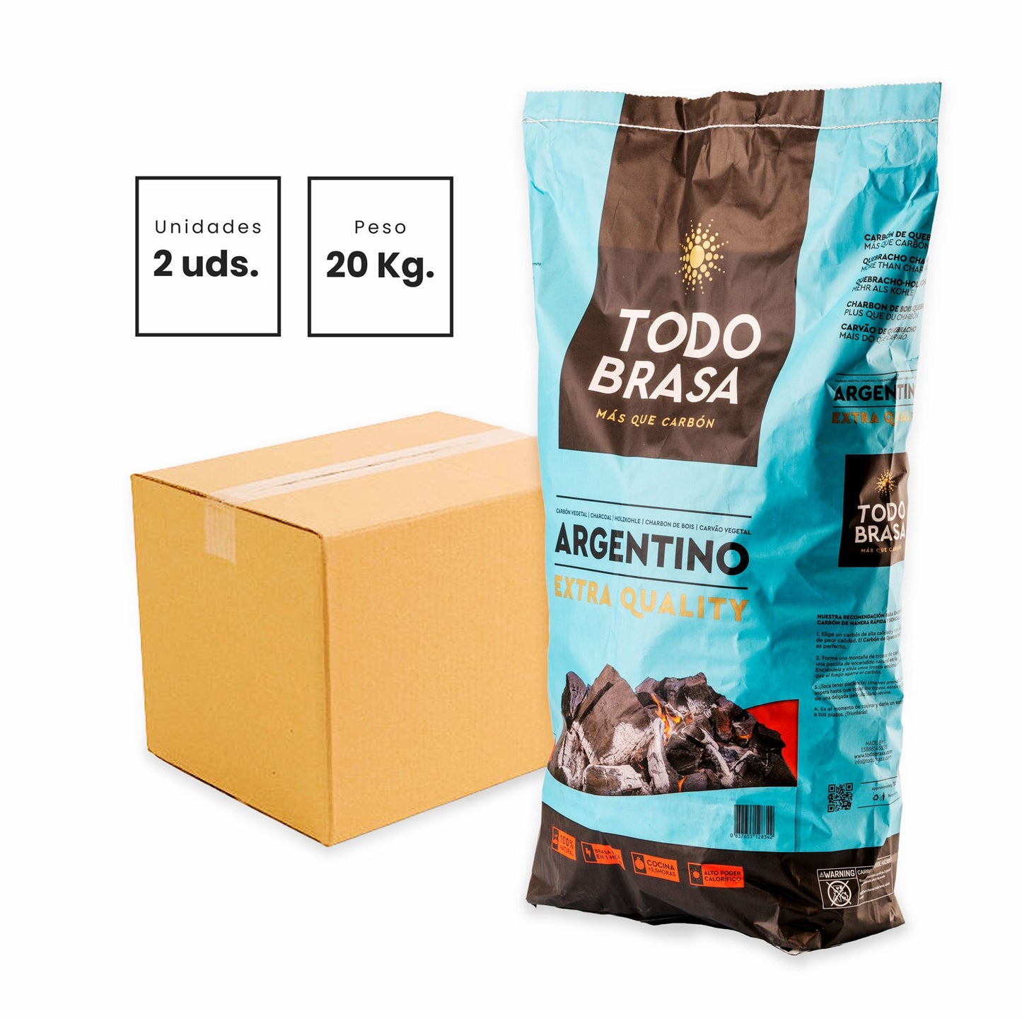Charbon de bois argentin pour barbecue