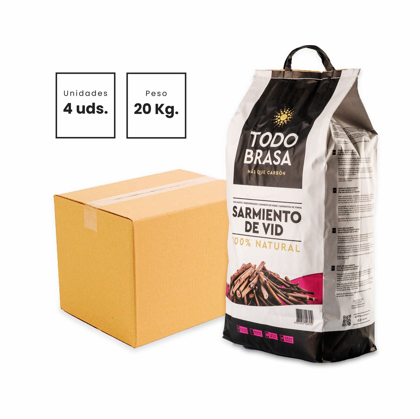 Sac de charbon de bois de chêne