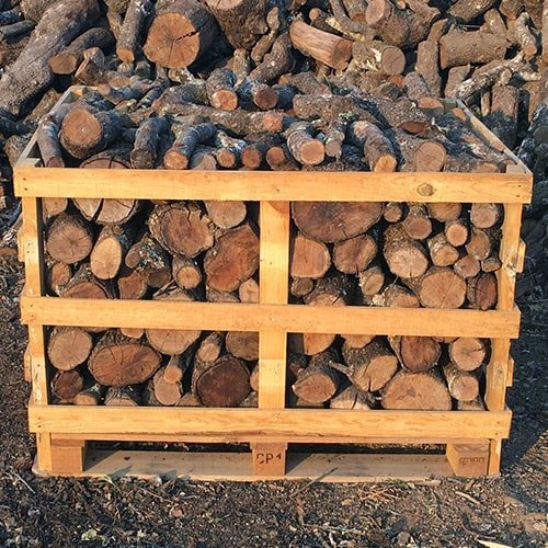 Palette de bois de chauffage en chêne, 1 mètre cube