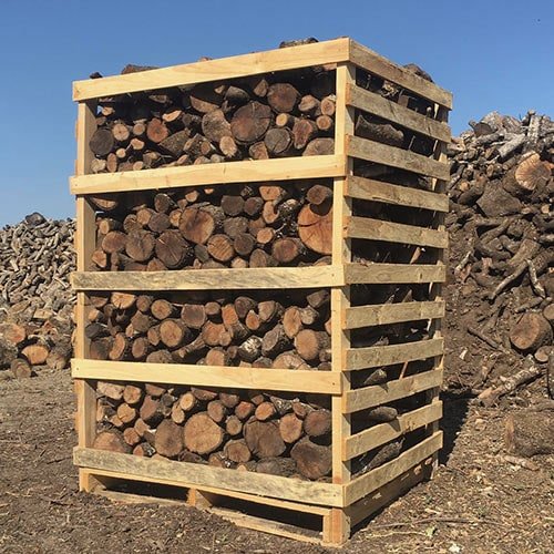 Palette de bois de chauffage en chêne, 2 mètres cubes