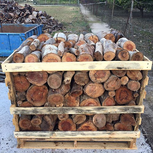 Palette de bois de chauffage d'eucalyptus 1 mètre cube
